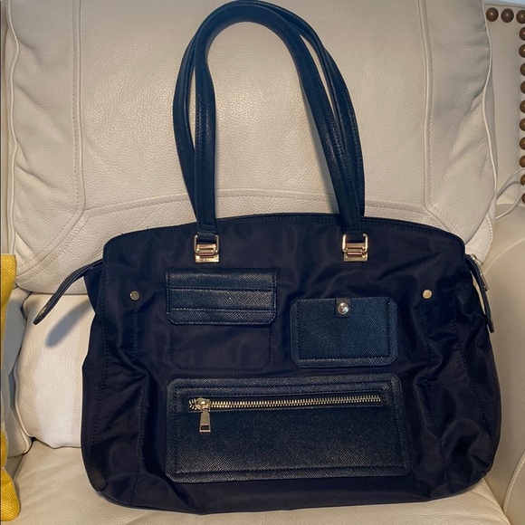 Miztique Handbags - Miztique Nylon Elegant Black Tote computer Travel Bag